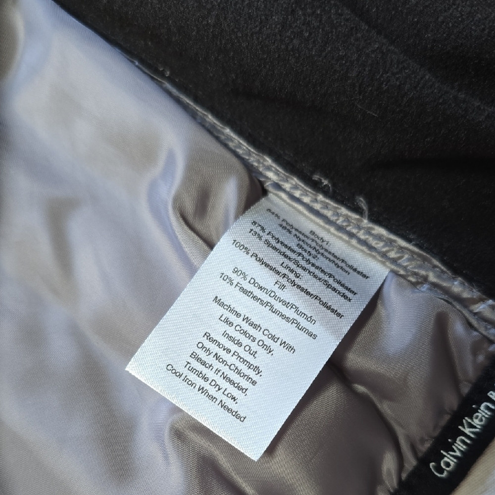 Calvin Klein Performance Asymmetrical Down Vest | Gunmetal Gray | Size XS - Picture 5 of 16